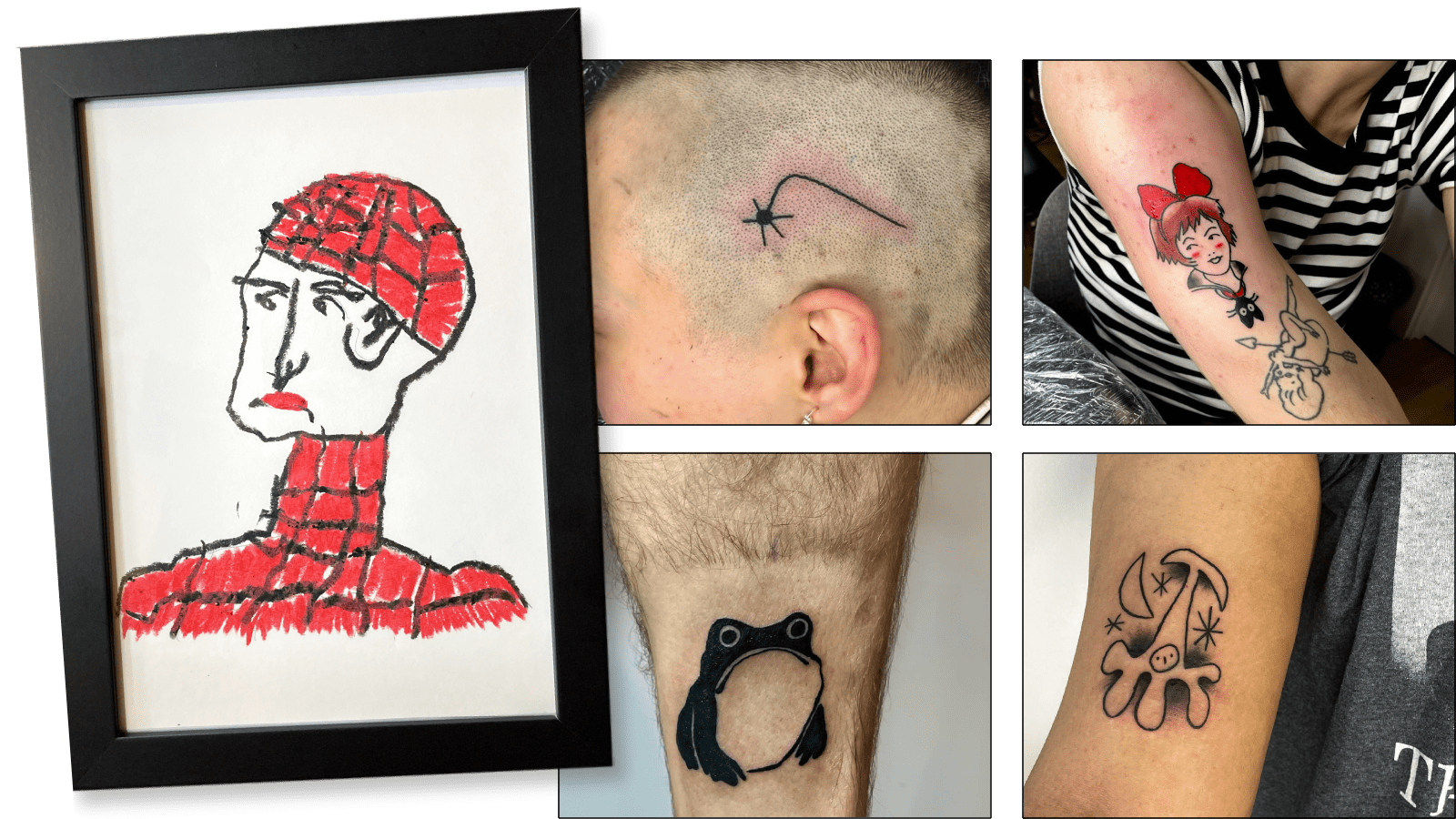 Tattoos and personal art. Section cover for personal portfolio.